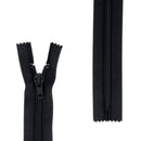 Fermeture à glissière NYLON - 6mm - Sans butée inférieure - NOIR - 35cm
