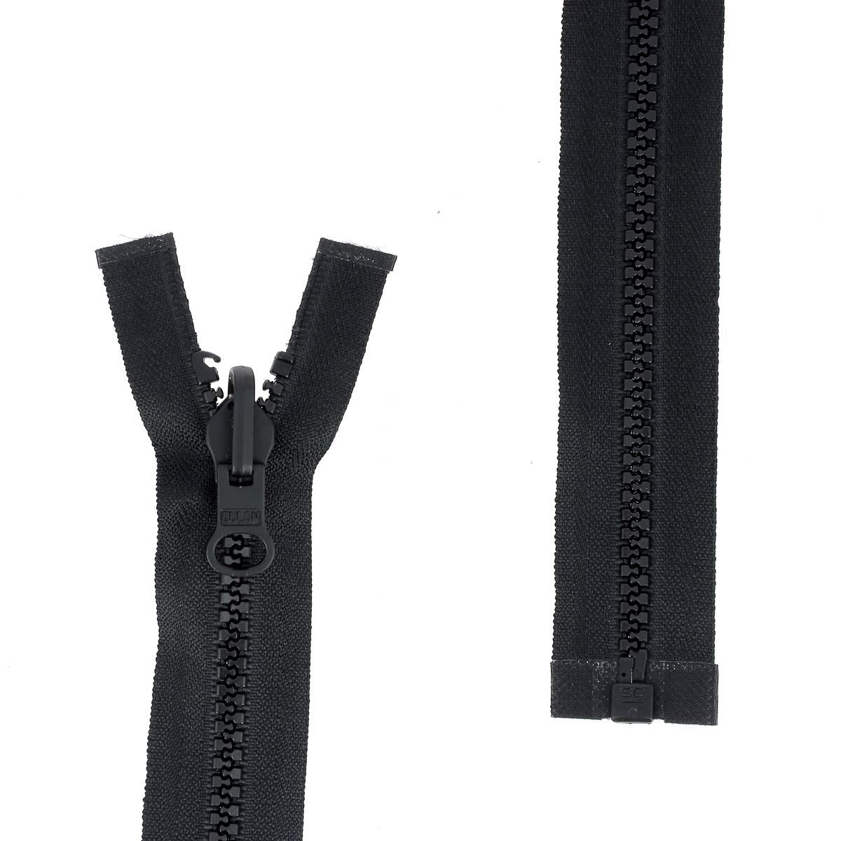 Fermeture à glissière séparable PLASTIQUE - 6mm - NOIR - 62cm