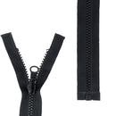 Fermeture à glissière séparable PLASTIQUE - 6mm - NOIR - 62cm