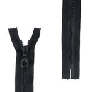 Fermeture à glissière PLASTIQUE - 6mm - NOIR - 20cm