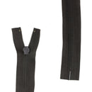 Fermeture à glissière NYLON 6mm - Coupée & sans butée inférieure - MARRON FONCÉ