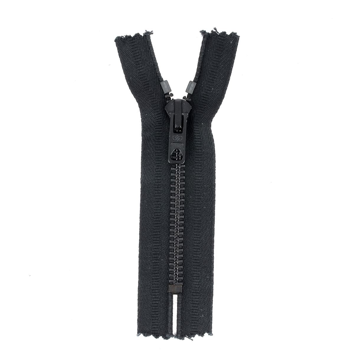 Fermeture à glissière MÉTAL 6mm - Noir - 10cm