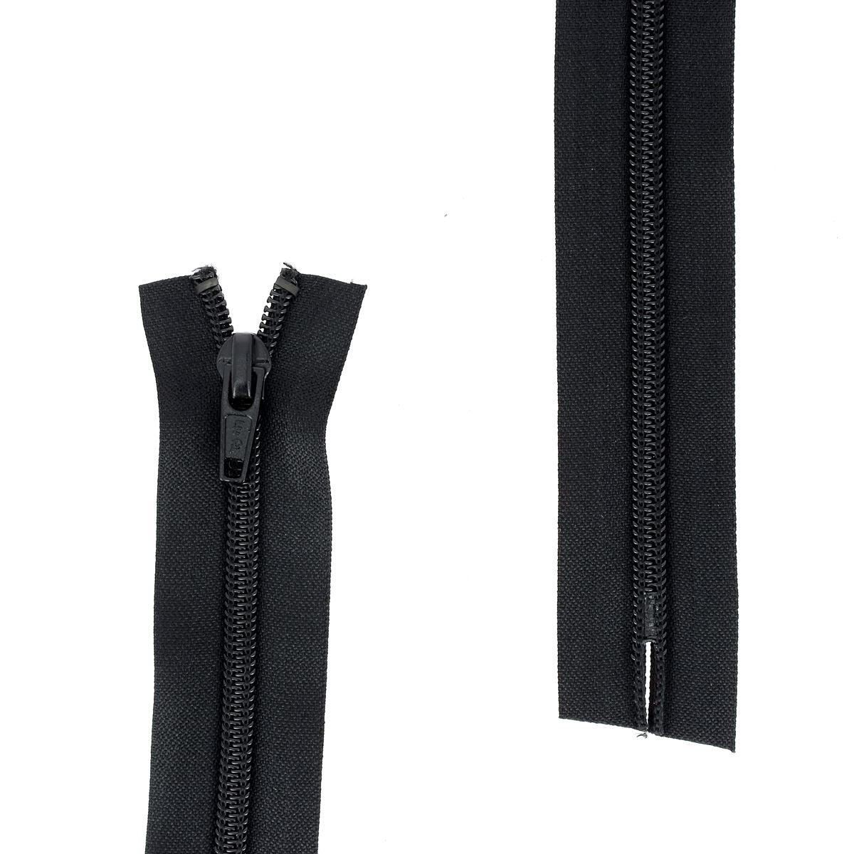 Fermeture à glissière NYLON - 6mm - Coupée & sans butée inférieure - NOIR