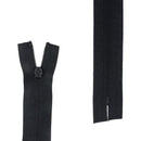 Fermeture à glissière NYLON - 6mm - Coupée & sans butée inférieure - NOIR