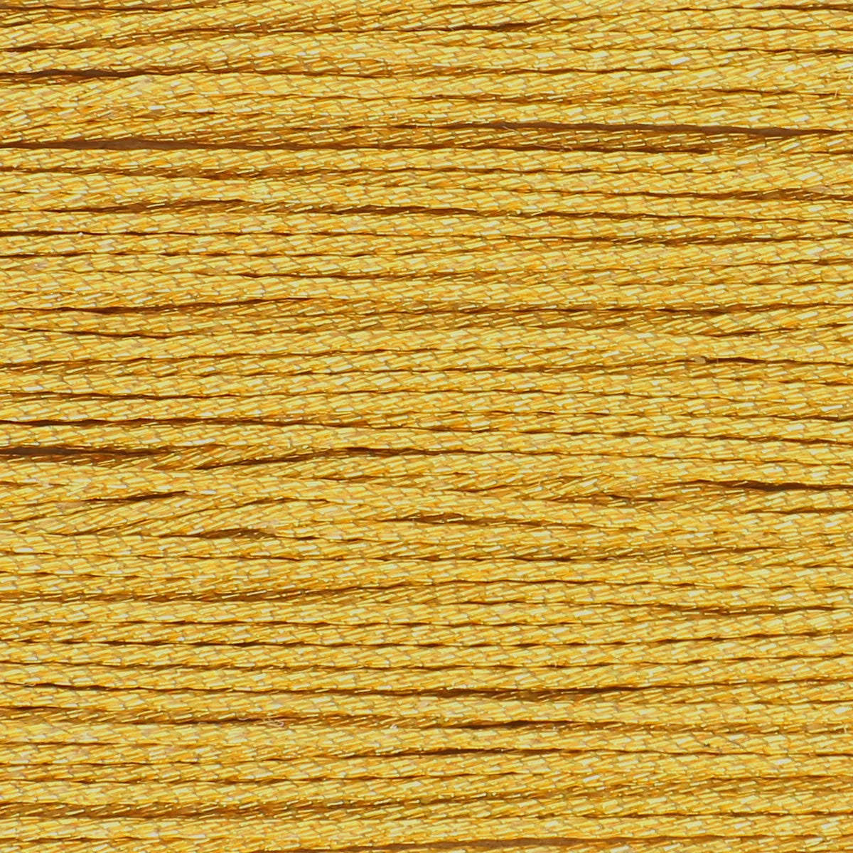 Fil polyester ciré et tressé doré métallisé. Fil couleur or pour couture à la main