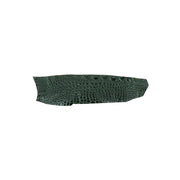 Petite découpe de flanc d'Alligator brillant couleur vert bouteille