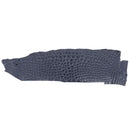 Peau de cuir d'alligator brillant bleu foncé. Cuir exotique idéal pour la fabrication de bijoux, bracelets de montre, article haut de gamme