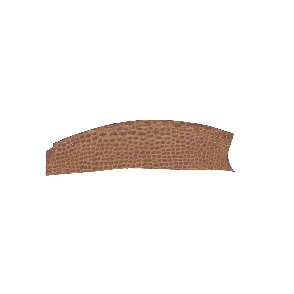 Petite découpe de cuir à écailles couleur marron noisette finition mate