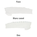 Cuir exotique d'alligator blanc mat. Découpe d'alligator vue de face et de dos, disponible en deux tailles