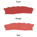 Cuir exotique d'alligator rouge mat, vue de face et de dos de 1,3 mm d'épaisseur. Disponible en deux tailles
