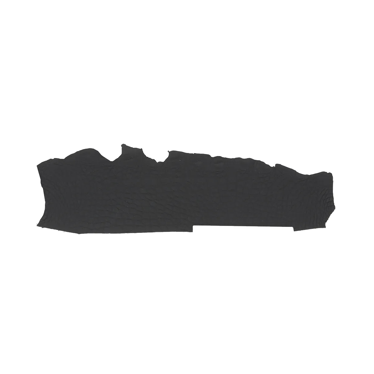 Cuir d'alligator noir mat en petite découpe idéal pour apporter une touche d'originalité à vos créations.