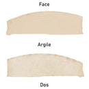 Flanc d'alligator beige argile en finition mate avec vue de face et vue de dos. Disponible en deux tailles