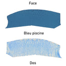 Cuir d'alligator couleur bleu turquoise, vue de face et vue de dos. Cuir exotique de 1,3 mm d'épaisseur, disponible en deux tailles.