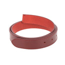 Ceinture cousue en cuir de croupon tannage végétal - ROUGE CARMIN