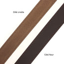 Ceinture cousue en cuir de croupon tannage végétal - CHOCOLAT