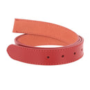 Ceinture cousue en cuir de croupon tannage végétal- ROUGE VIF