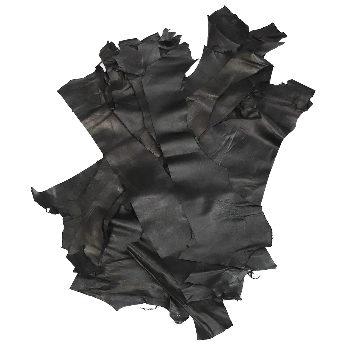 chutes de cuir d'agneau - NOIR