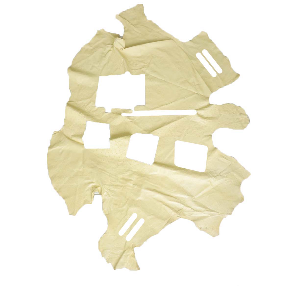 Lot de 500g de peau de cuir d'autruche avec découpes - Deco Cuir