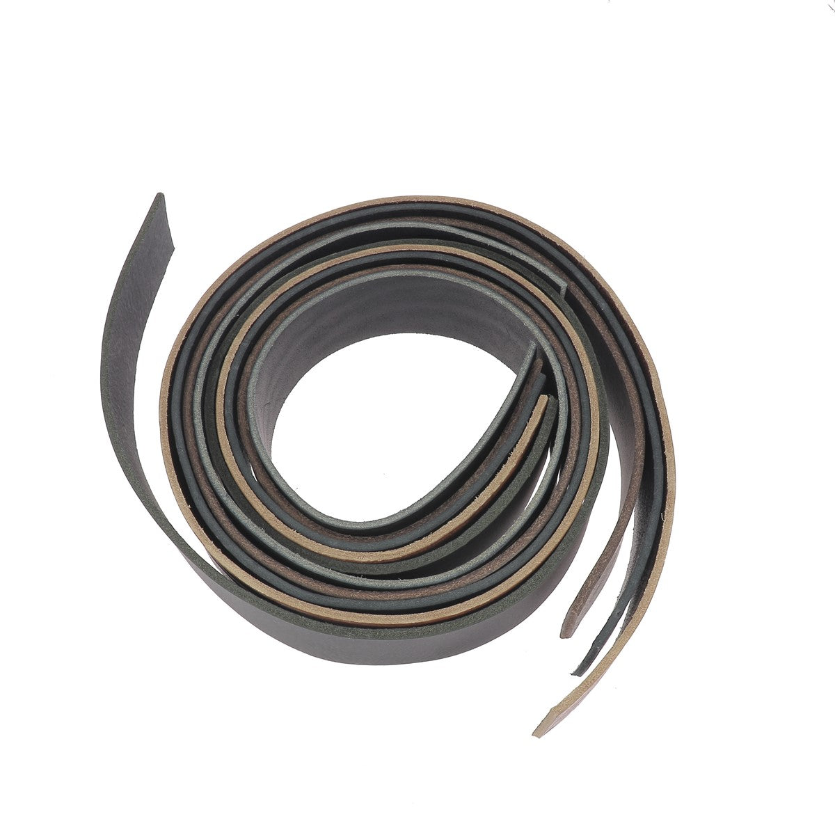 Lot de 500g de lanières de  tannage végétal diverses - Ép 2,5 à 4,5mm - 2'choix - Longueur à partir de 60cm