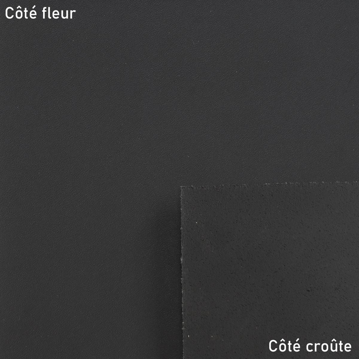 Morceau de cuir de collet tannage végétal - NOIR