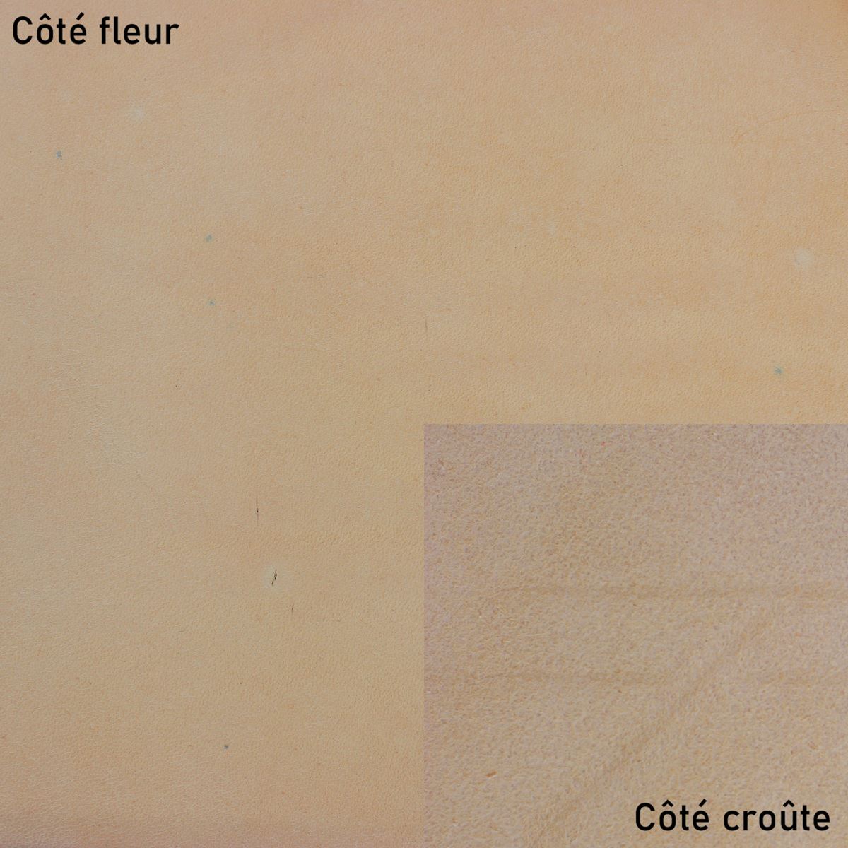 Croupon tannage végétal NATUREL - Épaisseur 5mm - 2'choix