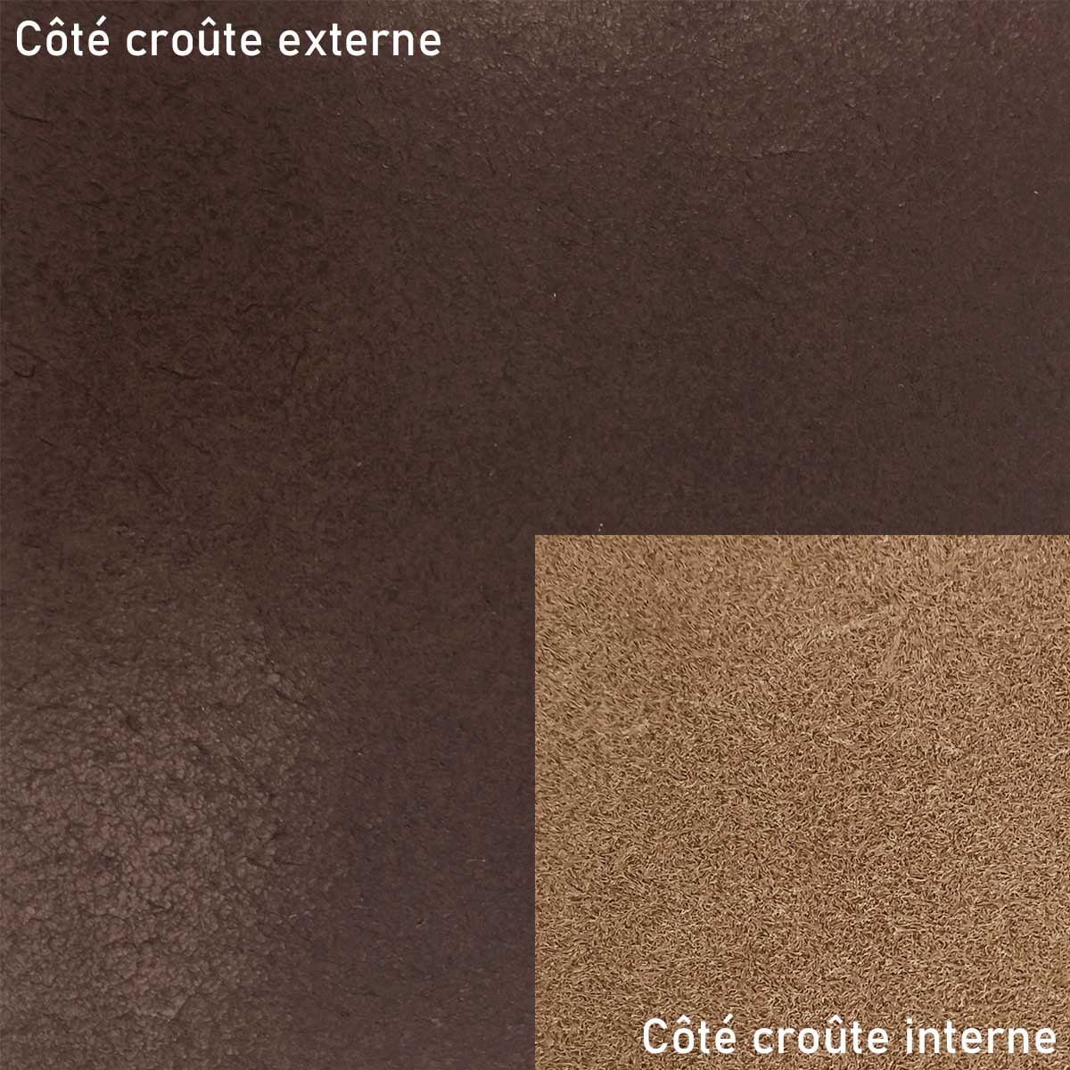 Croûte de cuir tannage végétal NIAGARA - Radermecker - HAVANE - Deco Cuir