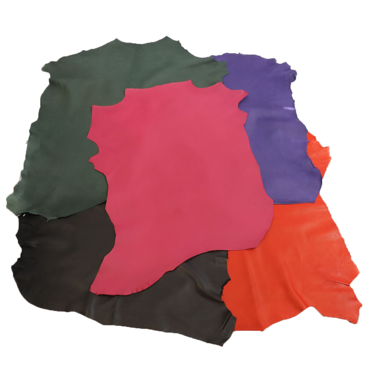 Lot SURPRISE de 5 peaux de cuir d'agneau pleine fleur - DIVERS - Deco Cuir