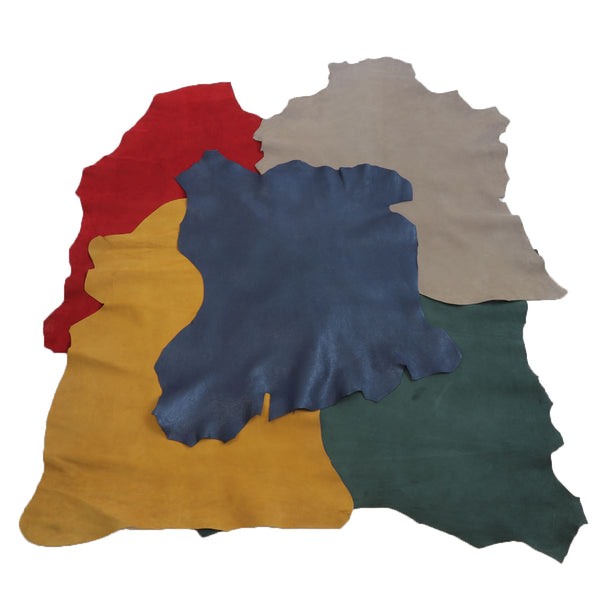 SURPRISE lot of 5 suede goat leather skins - MISCELLANEOUS