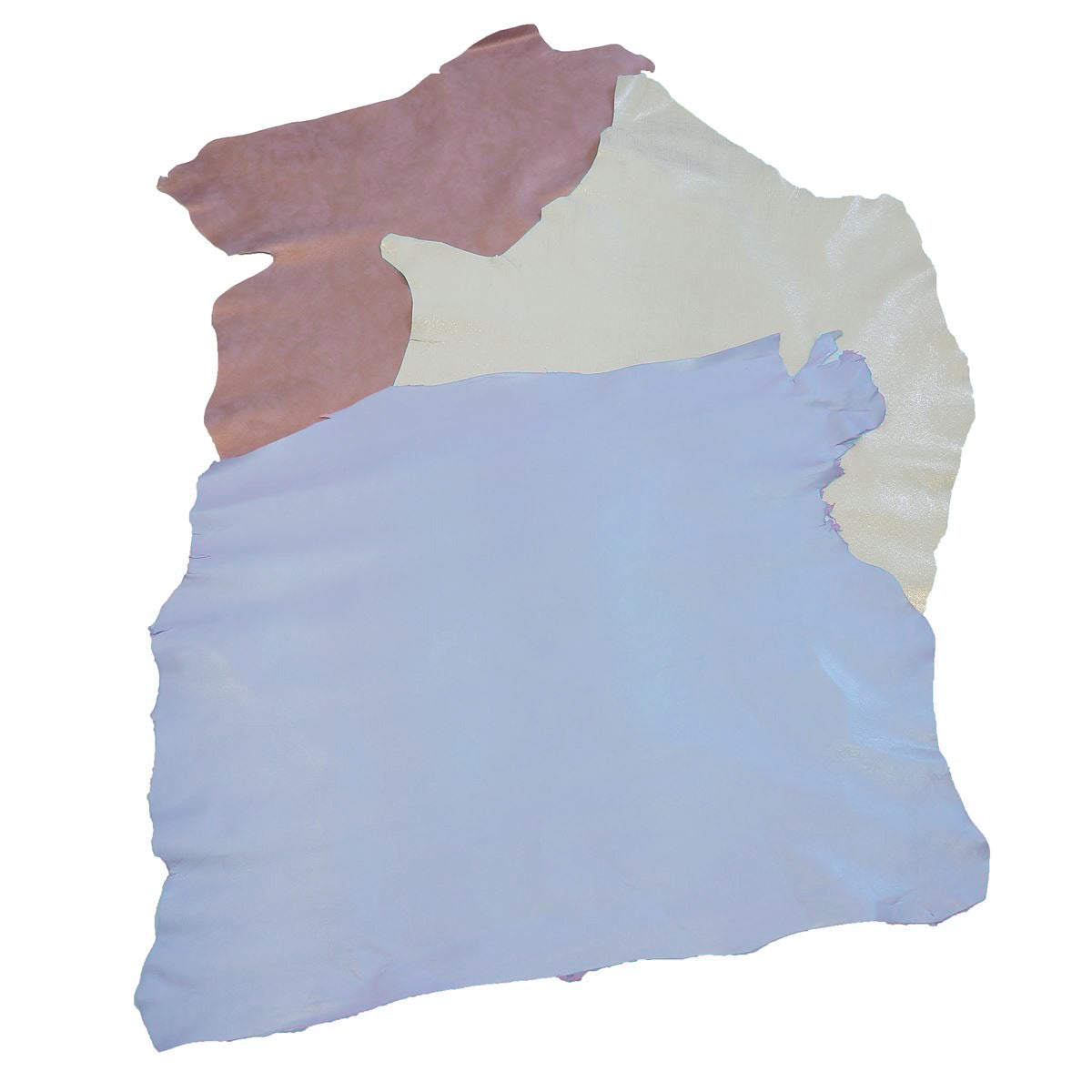 Lot SURPRISE de 3 peaux de cuir d'agneau ou chèvre - FANTAISIE - Deco Cuir