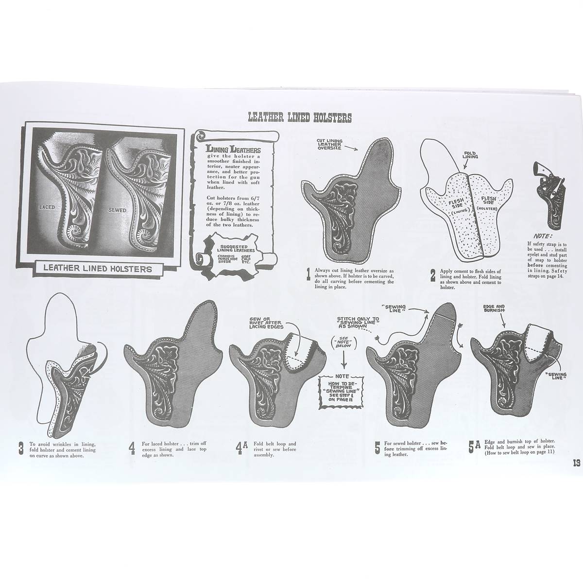 Livre en anglais pour apprendre à réaliser ses étuis à revolver en cuir