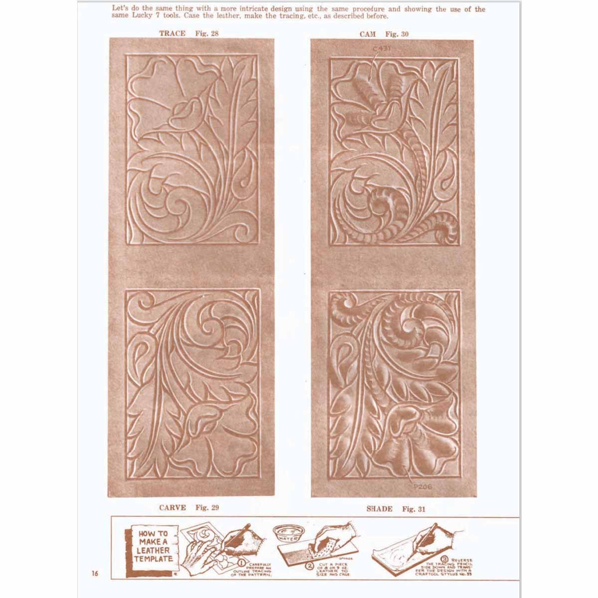 Livre en anglais pour apprendre le repoussage floral sur cuir