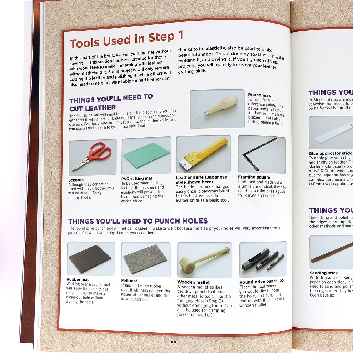 Leather crafting starter book - Outils pour le travail du cuir