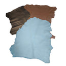 Lot de 3 peaux d'agneau nappa - BRONZE R55, BLEU CIEL R85 et MARRON R88