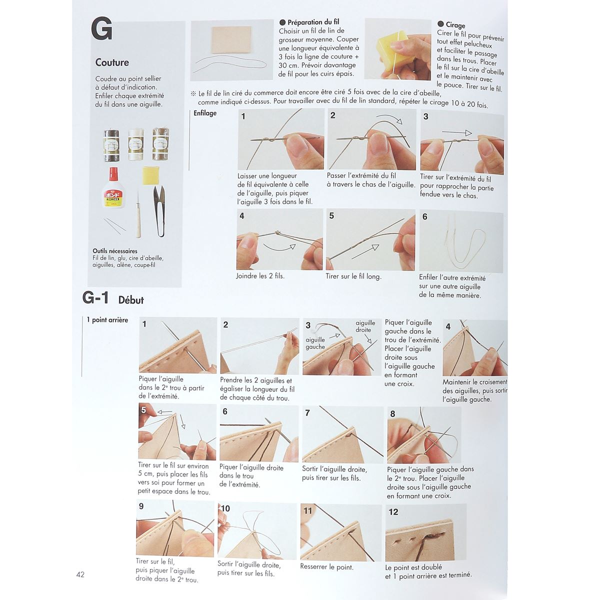 Livre "19 sacs et accessoires en cuir" - Yasue Tsuchihira - Urukust - Explications couture