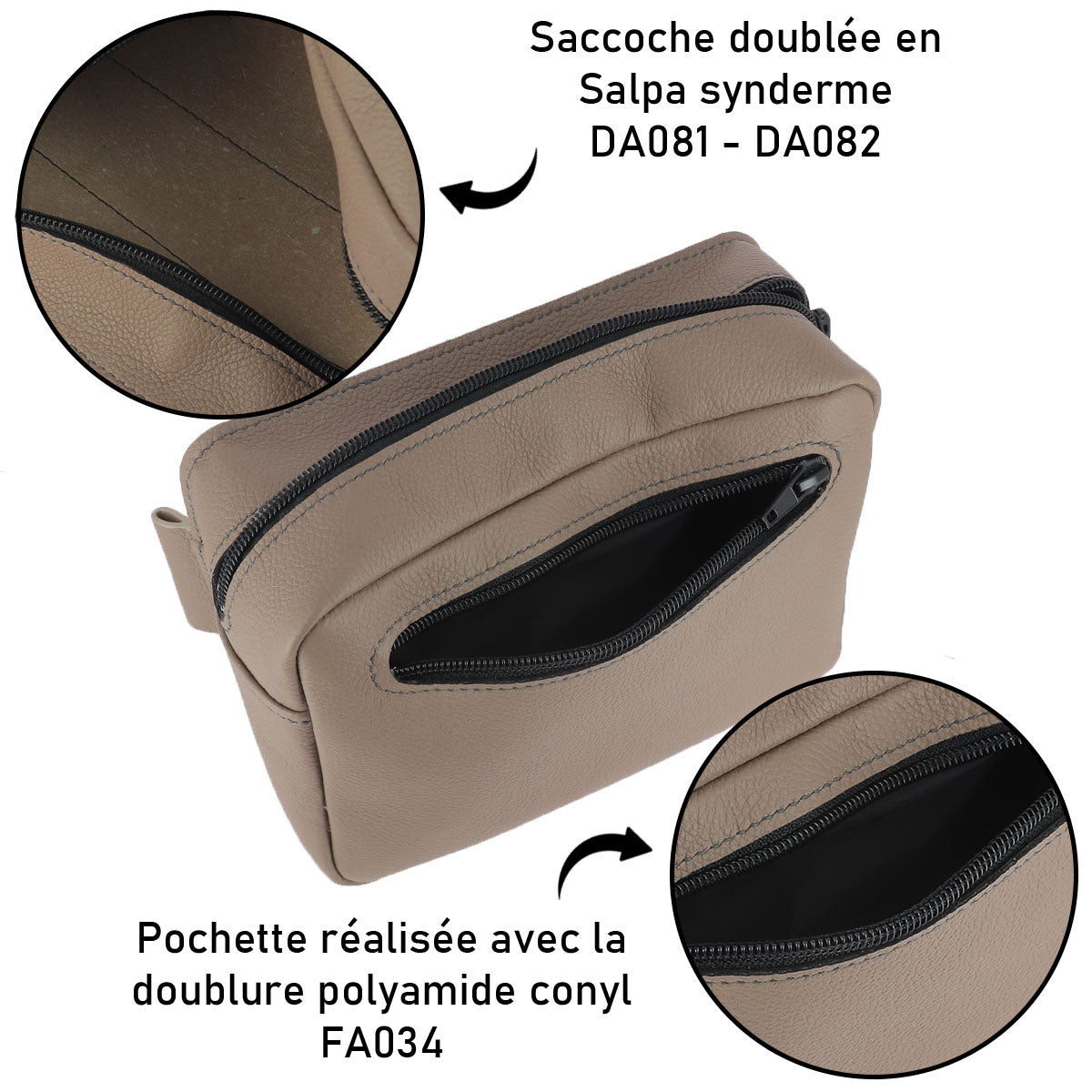 Coupon de doublure polyamide conyl - Ultra fin : 0,1mm - NOIR - Deco Cuir