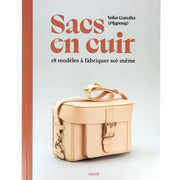 Livre de Yoko Ganaha avec 18 modèles de sacs en cuir à fabriquer soi-même, couverture illustrée en image.