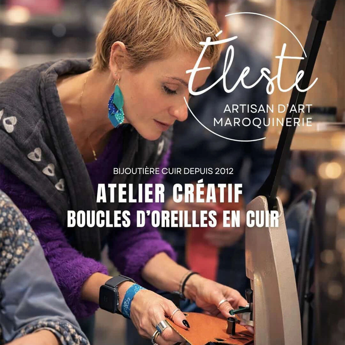 Atelier boucles d'oreille - Eleste x Deco Cuir