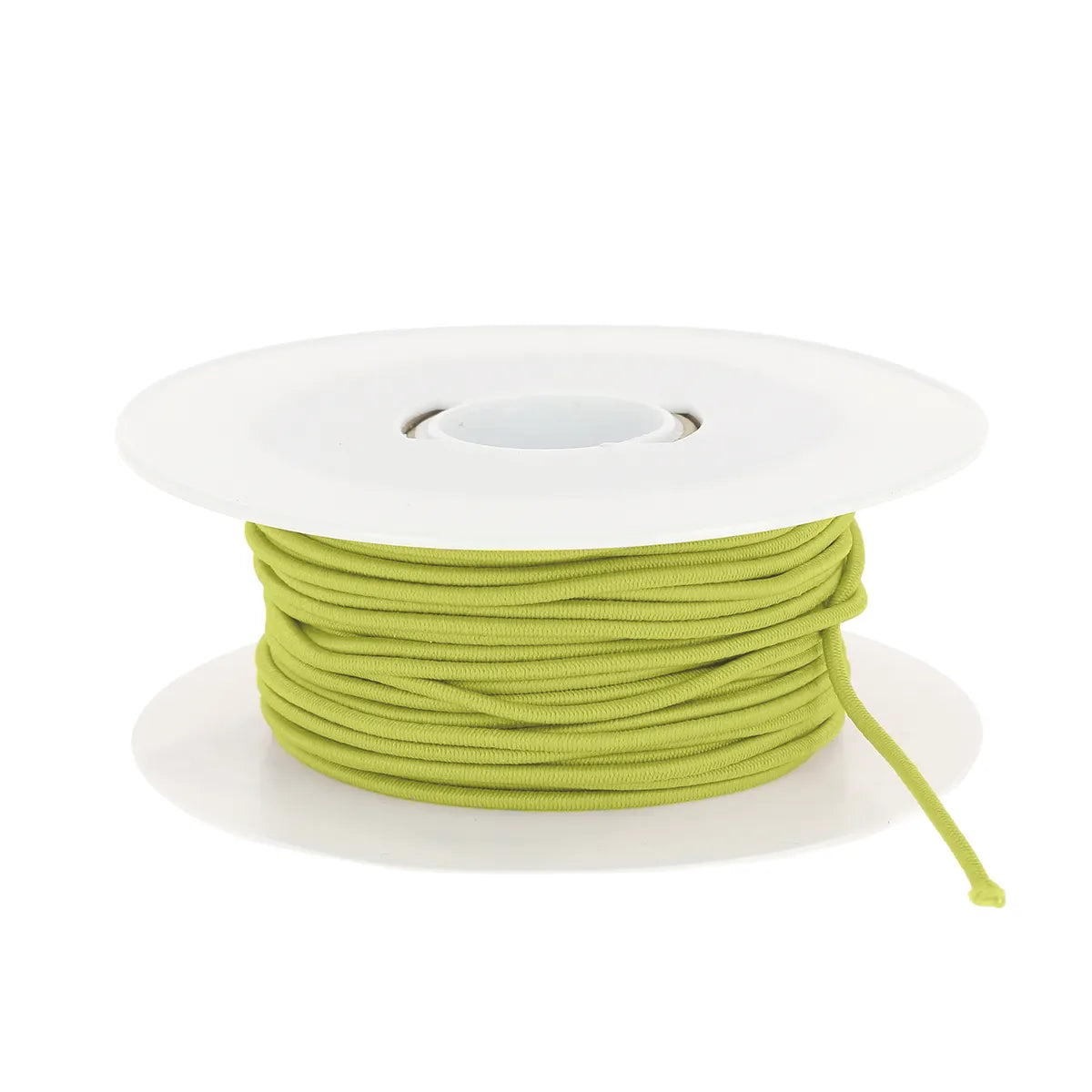 Bobine de 25m de cordon élastique diamètre 1,9 mm CITRON VERT, couleur vive et pétillante