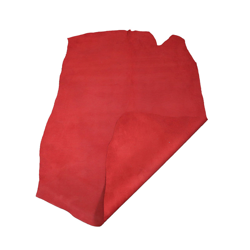 VELVET Velvet Pigskin Split Leather Skin - RED