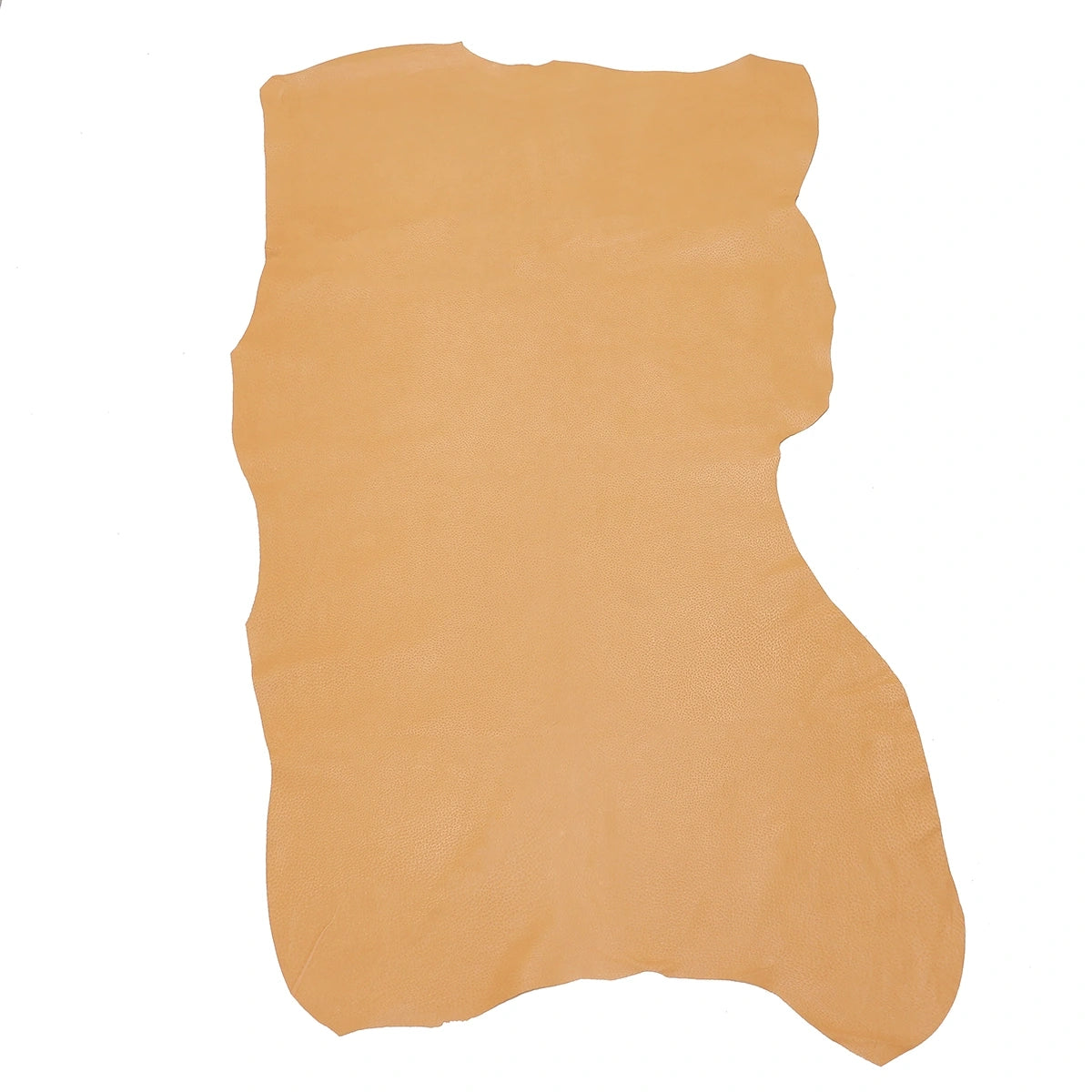 Peau entière en croûte de cuir de porc glacé camel clair.