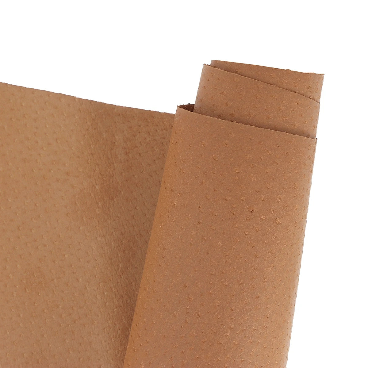 Porc glacé marron clair de la gamme suivie GELATO. Cuir idéal pour la création de doublure de sac, étui et la création de gainage.