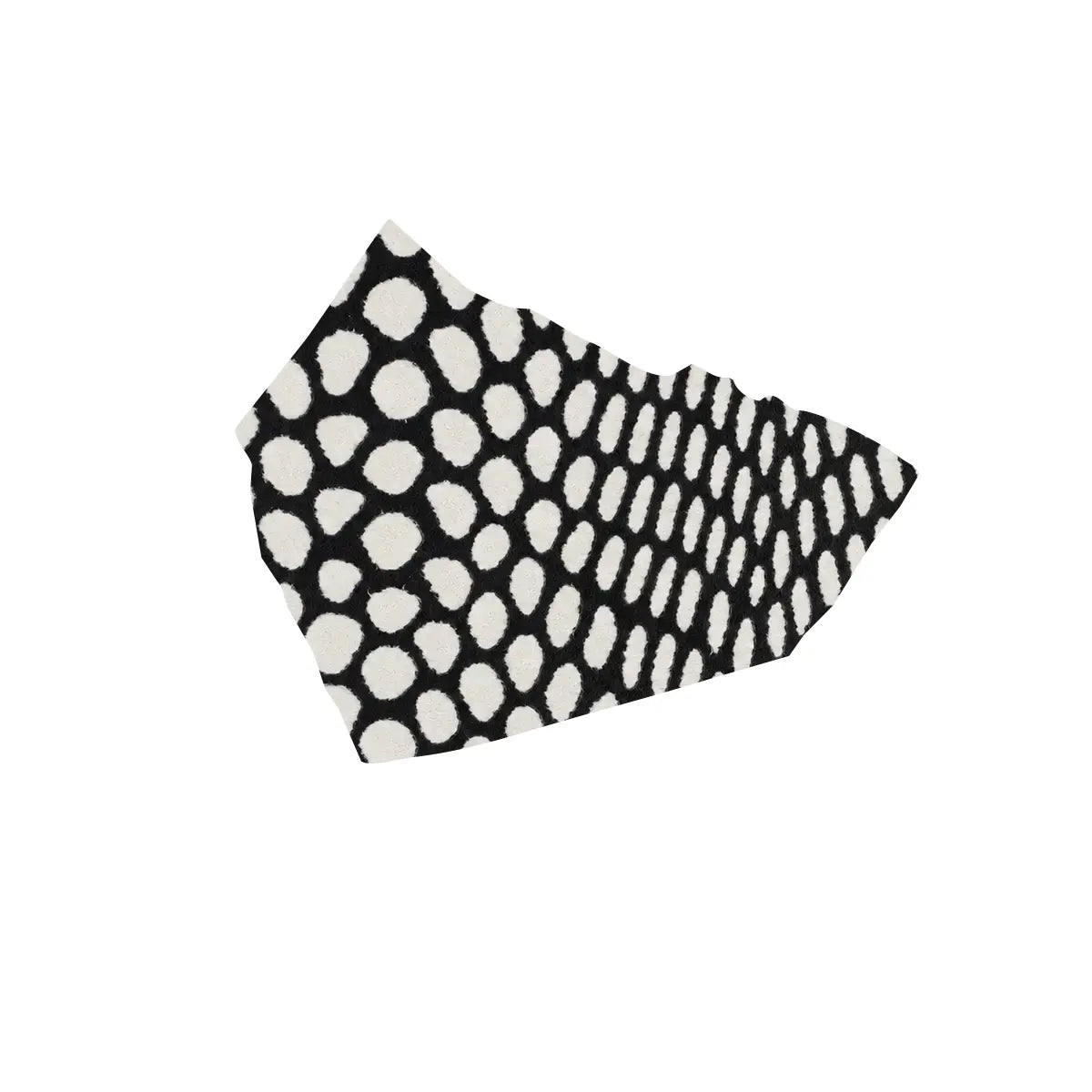 échantillon test de cuir de veau imprimé imitation serpent Cobra - NOIR ET BLANC W31