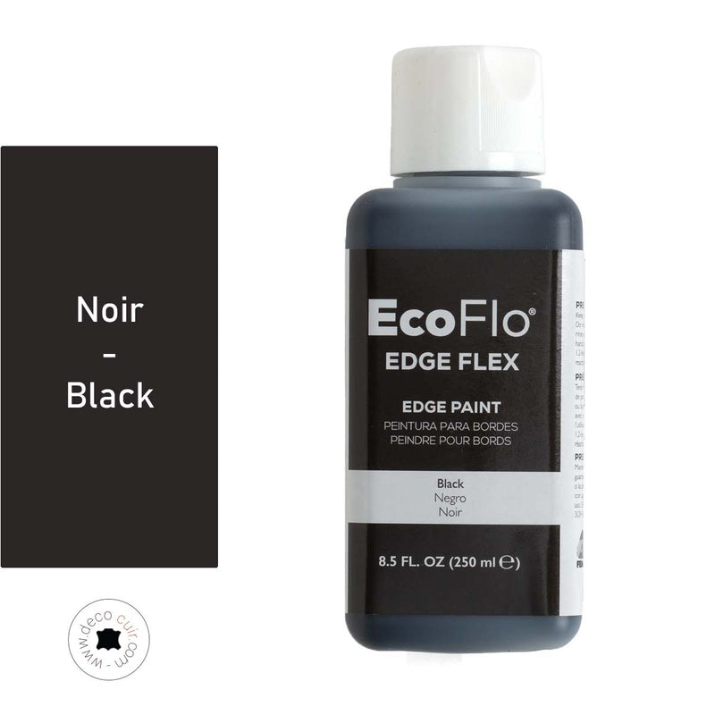 Peinture de tranche pour cuir - Eco-Flo Edgeflex Edge paint - 250 ml - black / noir