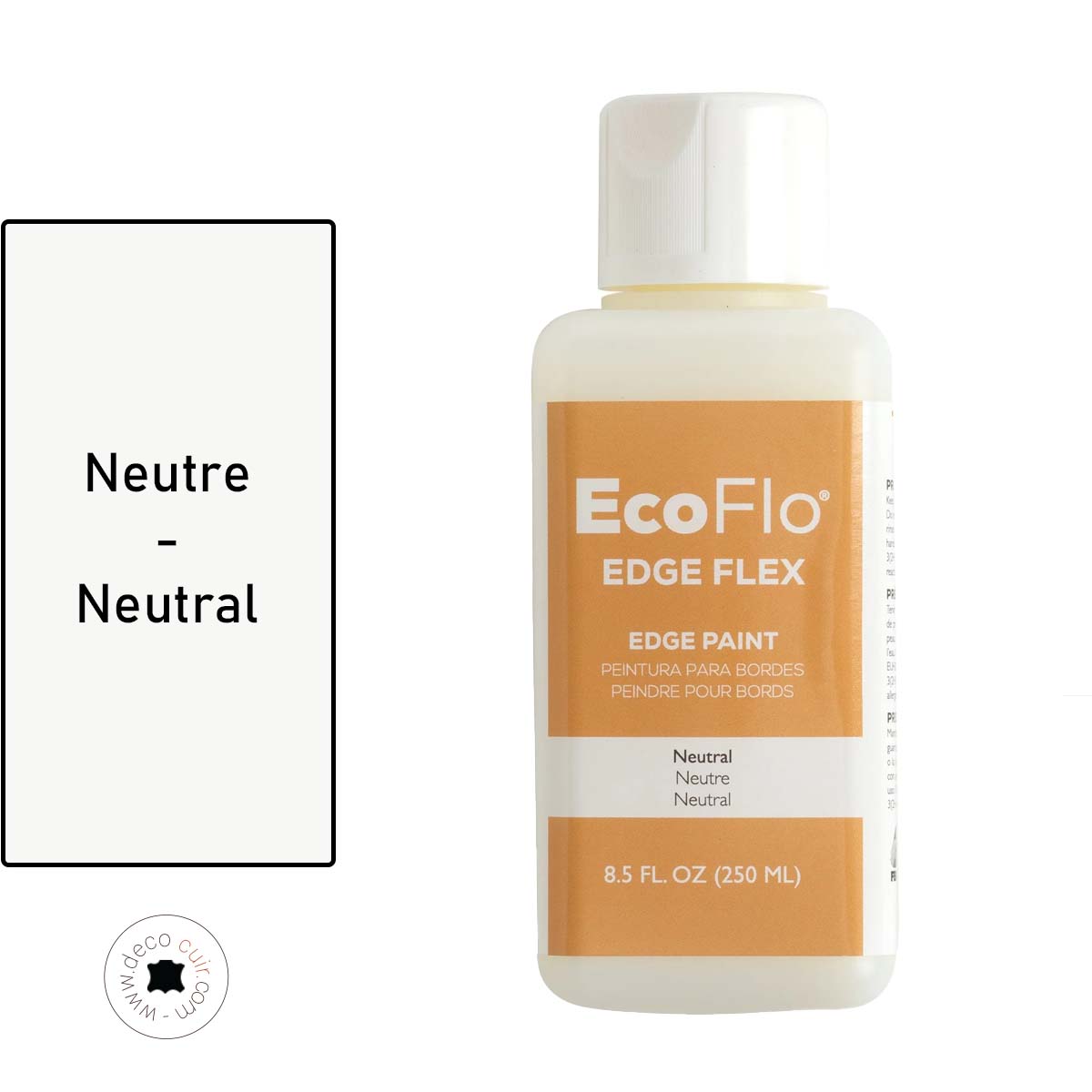 Peinture de tranche pour cuir - Eco-Flo Edgeflex Edge paint - 250 ml - Neutre / neutral