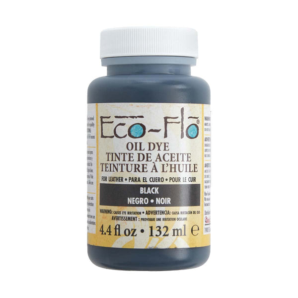 Teinture à l'huile pour cuir - Eco-Flo Oil Dye - 132ml - Noir / Black