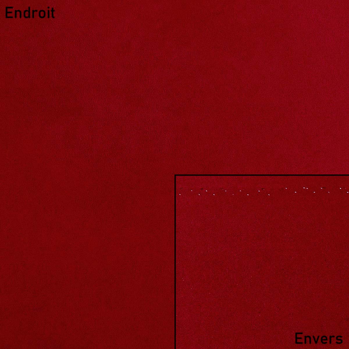 Coupon de microfibre alcantara pour doublure - ROUGE RUBIS - 0,50x1,45m