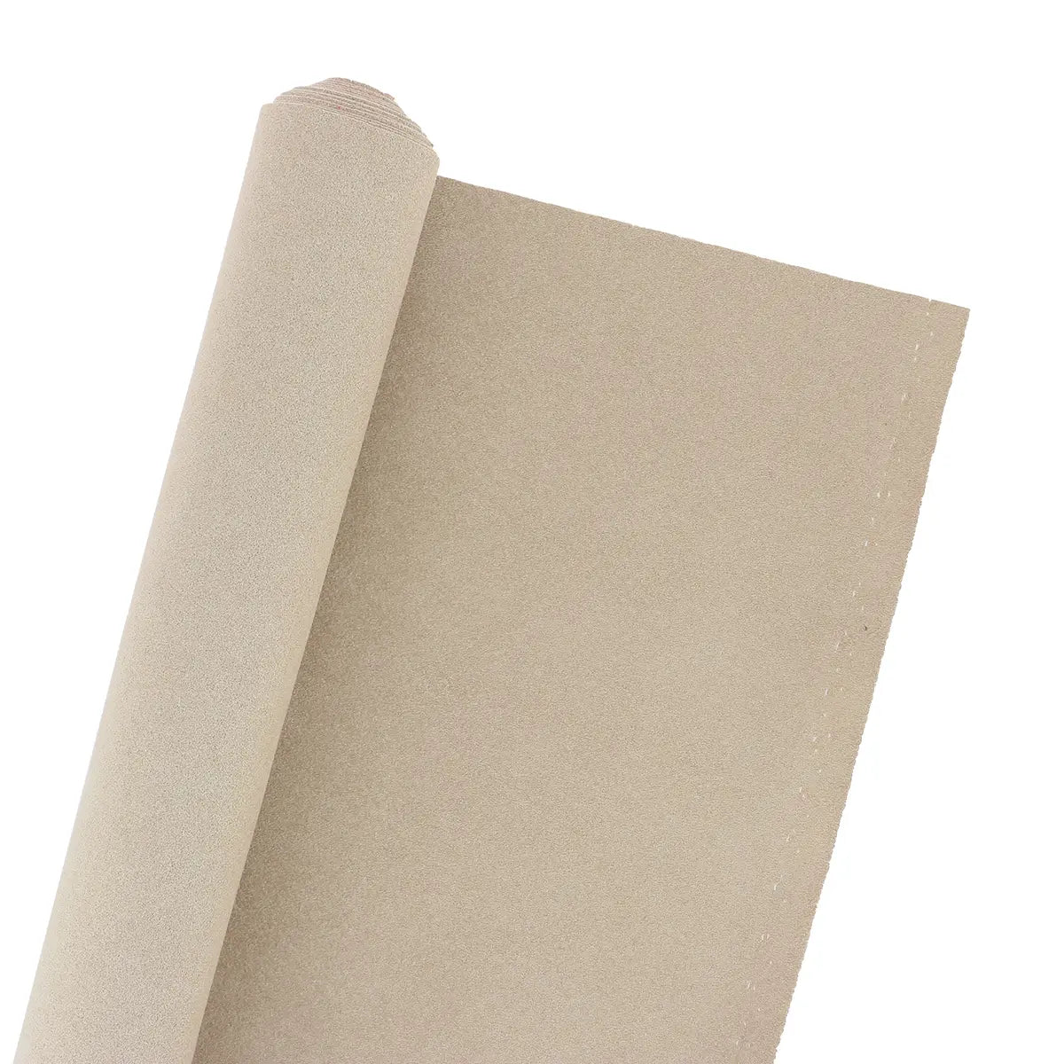 Coupon de tissu microfibre Alcantara pour doublure. Tissu doublure beige grège dimension 0,50 x 1,45 m.