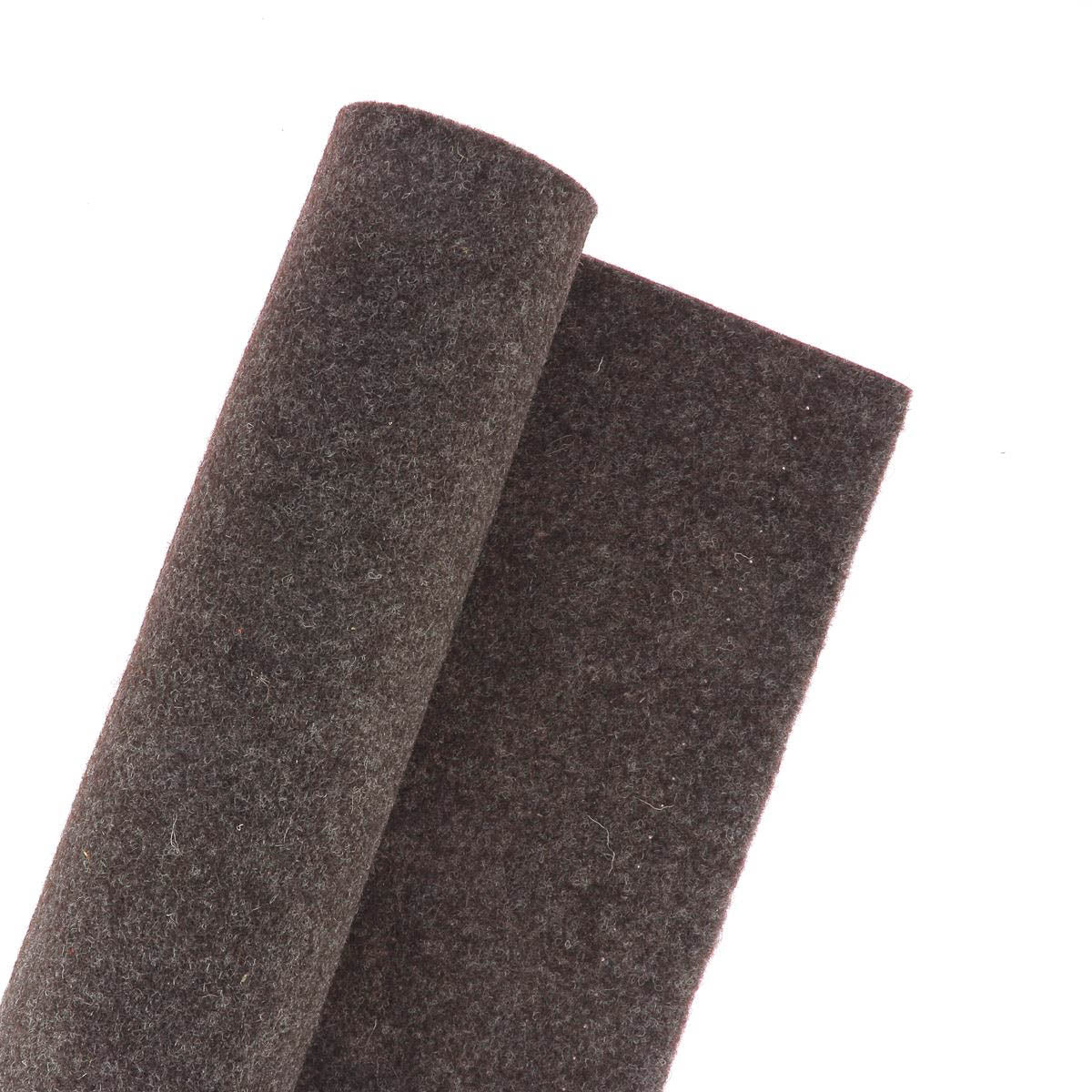 Coupon de tissu feutrine - MARRON FONCÉ - Ép 2mm - 0,50x1,55m