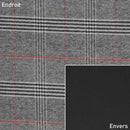 Coupon de tissu Prince de Galles doublé - NOIR, BLANC & ROUGE - 0,50x1,50m