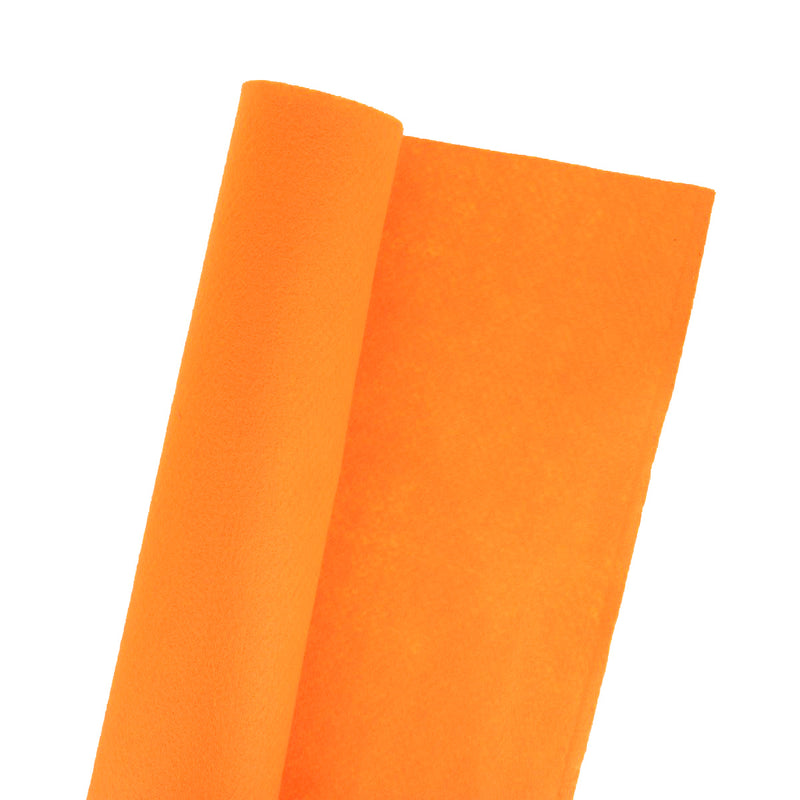 Coupon de tissu feutrine - ORANGE - Ép 1mm - 0,50x1,85m